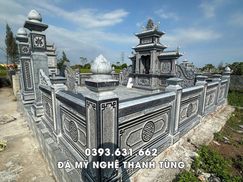 Xây Lăng Mộ đá bền đẹp, chất lượng, giá hợp lý tại Làng đá Ninh Bình 17 Khu Lăng Mộ đá cho Bố Mẹ đẹp