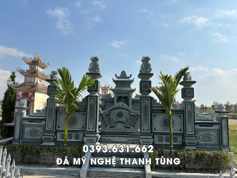Xây Lăng Mộ đá bền đẹp, chất lượng, giá hợp lý tại Làng đá Ninh Bình 12 Mẫu Cổng vào Lăng Mộ đá đẹp