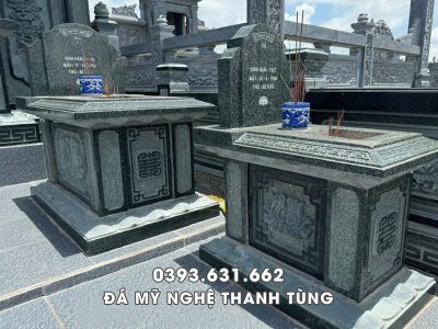 Kinh nghiệm xây Lăng Mộ đá nhỏ, đảm bảo chất lượng, đủ phần mộ 3 Mau Mo da don nho cho cac phan mo cua nguoi than