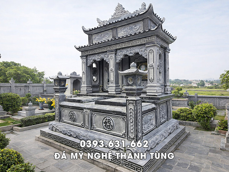 Mộ Đá Đôi Cho Bố Mẹ Chuẩn 2026 - Đá xanh đen Thanh Hóa 4 Mộ Đá Đôi Cho Bố Mẹ Chuẩn 2026 - Đá xanh đen Thanh Hóa
