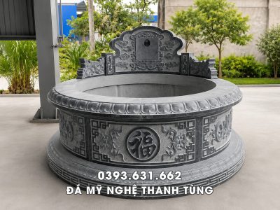 Xây Mộ Đá Tròn tại Hà Nội cho phần mộ của Bố Mẹ Gia chủ