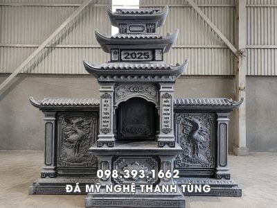 Lăng thờ đá đẹp, chất lượng, lăng thờ đá 3 mái