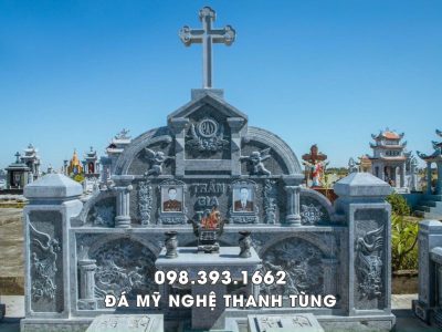 Mẫu Bình Phong Lăng Mộ đá Công giáo - Lăng thờ Công giáo đá đẹp