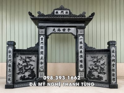 Trang chủ 100 Mẫu Cổng đá granite sang trọng, ấn tượng có 1 mái cho Nhà thờ tổ, Từ đường