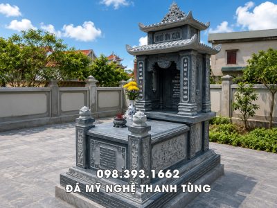 Mẫu Mộ 2 mái đẹp cho Cha Mẹ - Mộ bề thế, sang trọng, bền vững