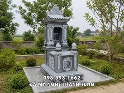 Mẫu Mộ đá 1 mái đẹp, kích thước 81cm x 127cm phổ biến