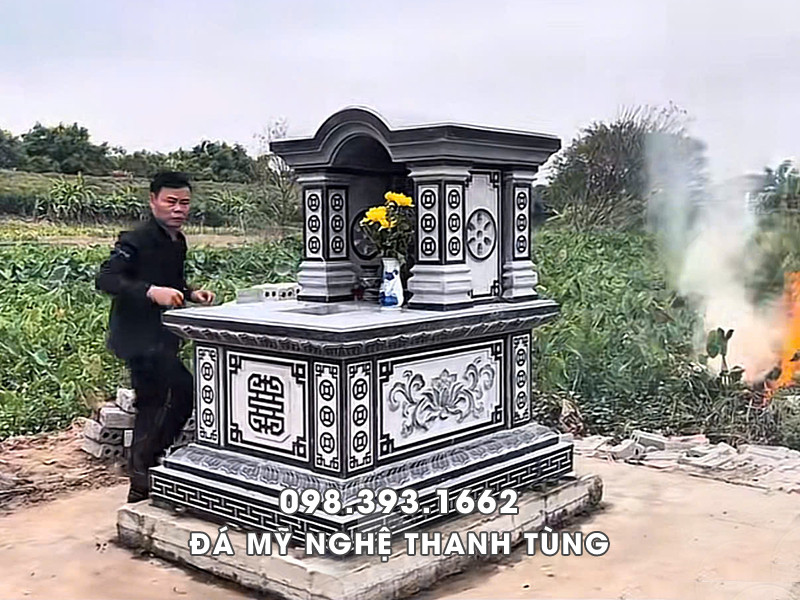 Mẫu Mộ đá 1 mái điển hình - Mộ đá mái vòm 4 Mẫu Mộ đá 1 mái điển hình - Mộ đá mái vòm