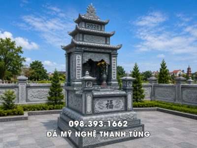 Mẫu Mộ đá 3 mái - Mộ tổ 3 mái đẹp, chất lượng cao
