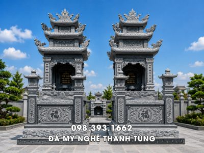 Mẫu Mộ đá 3 mái đẹp (Mộ ba mái, ba đao)