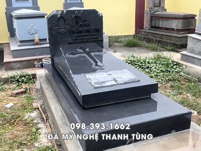 Mẫu Mộ đá công giáo đá xanh rêu Thanh Hóa 2026