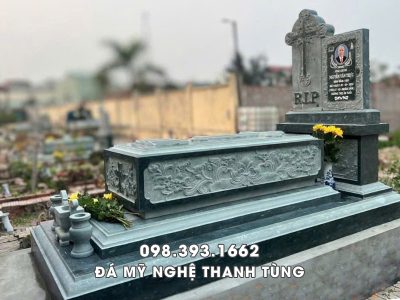 Mẫu Mộ đá công giáo đẹp - Mộ công giáo 1 lần đẹp