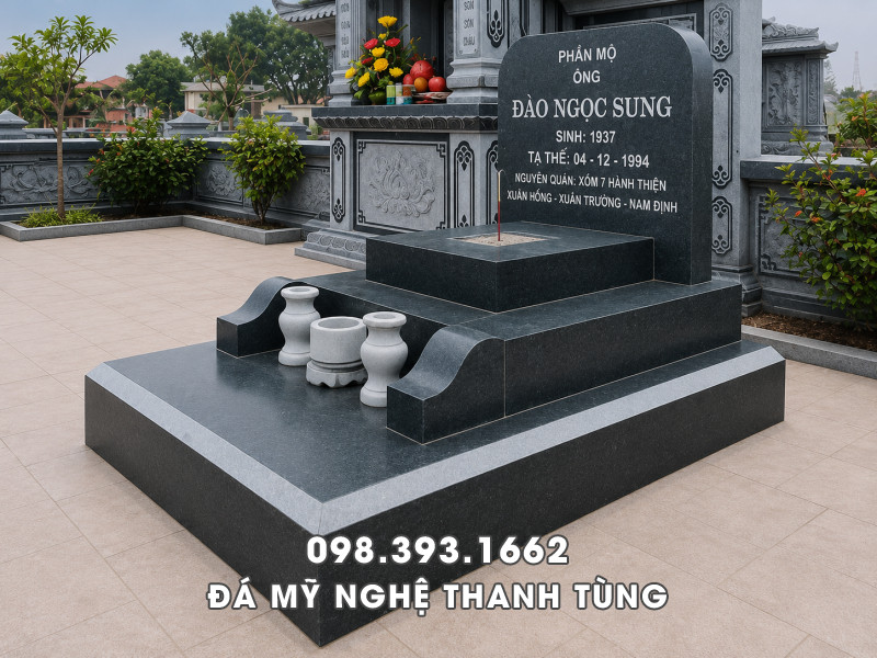 Mẫu mộ đá granite đẹp, hiện đại, đơn giản, giá rẻ 4 Mẫu mộ đá granite đẹp, hiện đại, đơn giản, giá rẻ