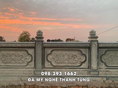 Xây Lang Can đá cho Khu Lăng Mộ đá gia đình