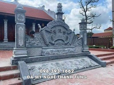 Mẫu Bình Phong - Chiếu đá Nhà thờ họ đẹp