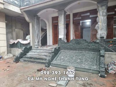 Mẫu Chiếu đá Nhà thờ tổ - Rồng đá bậc đá Nhà thờ