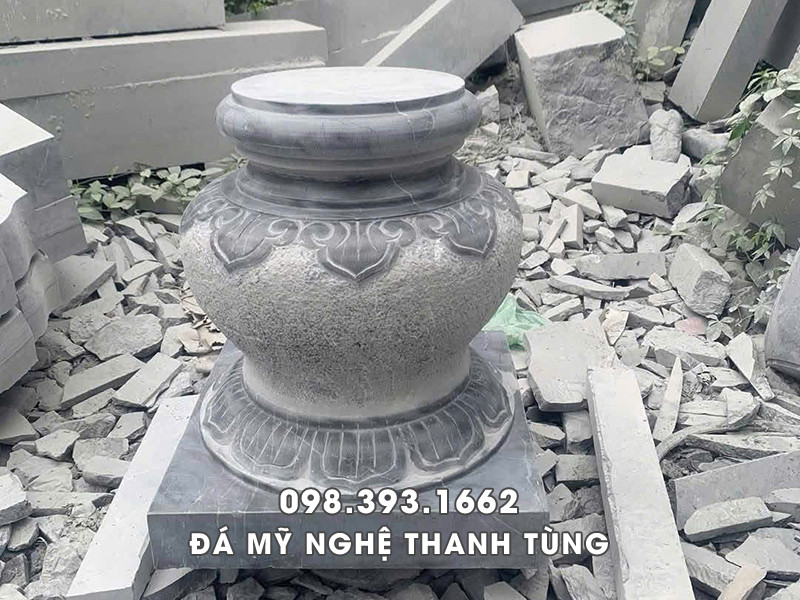 Mẫu Tảng Đá kê cột gỗ chạm hoa văn cổ 4 Mẫu Tảng Đá kê cột gỗ chạm hoa văn cổ