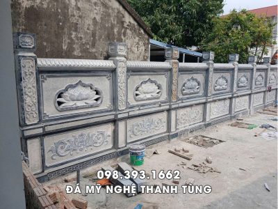 Mẫu tường rào nhà thờ họ bằng đá đẹp