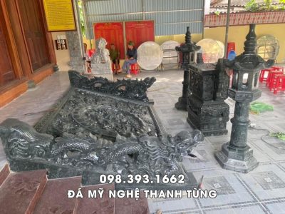 Rồng đá - Chiếu đá Nhà thờ họ - Đèn đá, Lư hương đá