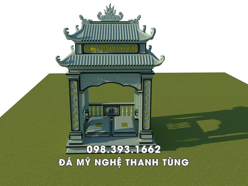 Thiet ke Lang tho da 2 mai Lau tho da hai mai dep